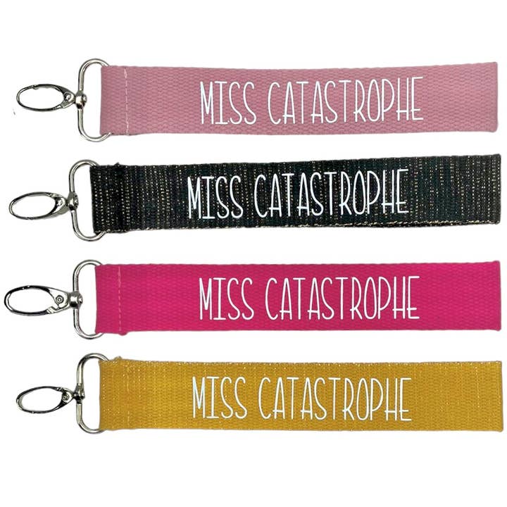 Strap keychain, “Miss Catastrophe” for wholesale by Emmanuel Création