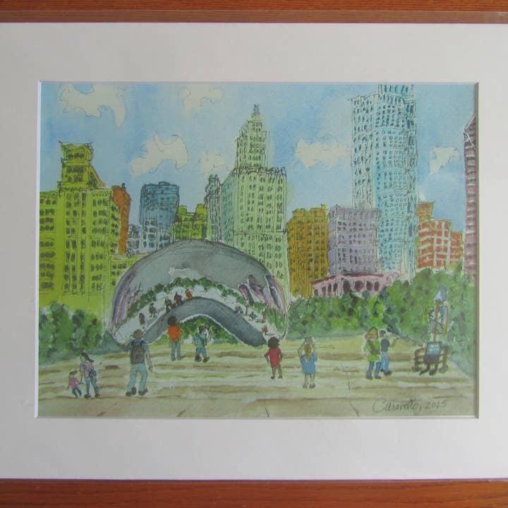 The Bean, Millennium Park, 8x10 Print with white matte for wholesale by Maggie Caravello