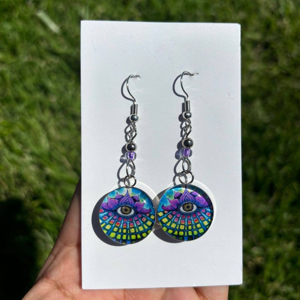 Earths Elements Wholesale - Wholesale Dangle Earrings - Earring - Round Third Eye1