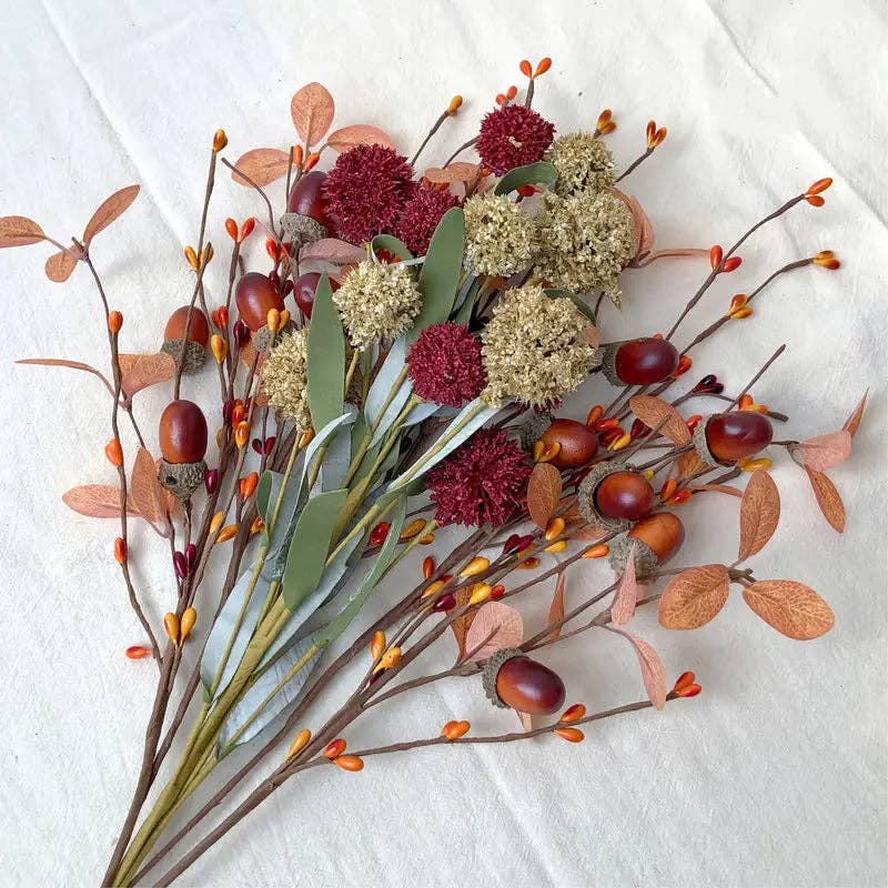 Huis Van Merken - Wholesale Artificial Flowers - Autumn Hydrangea Artificial Flowers - DIY Thanksgiving Decor4