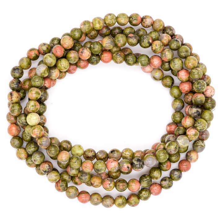 Unakite Gemstone Bracelet for wholesale by Purple Girl Designs