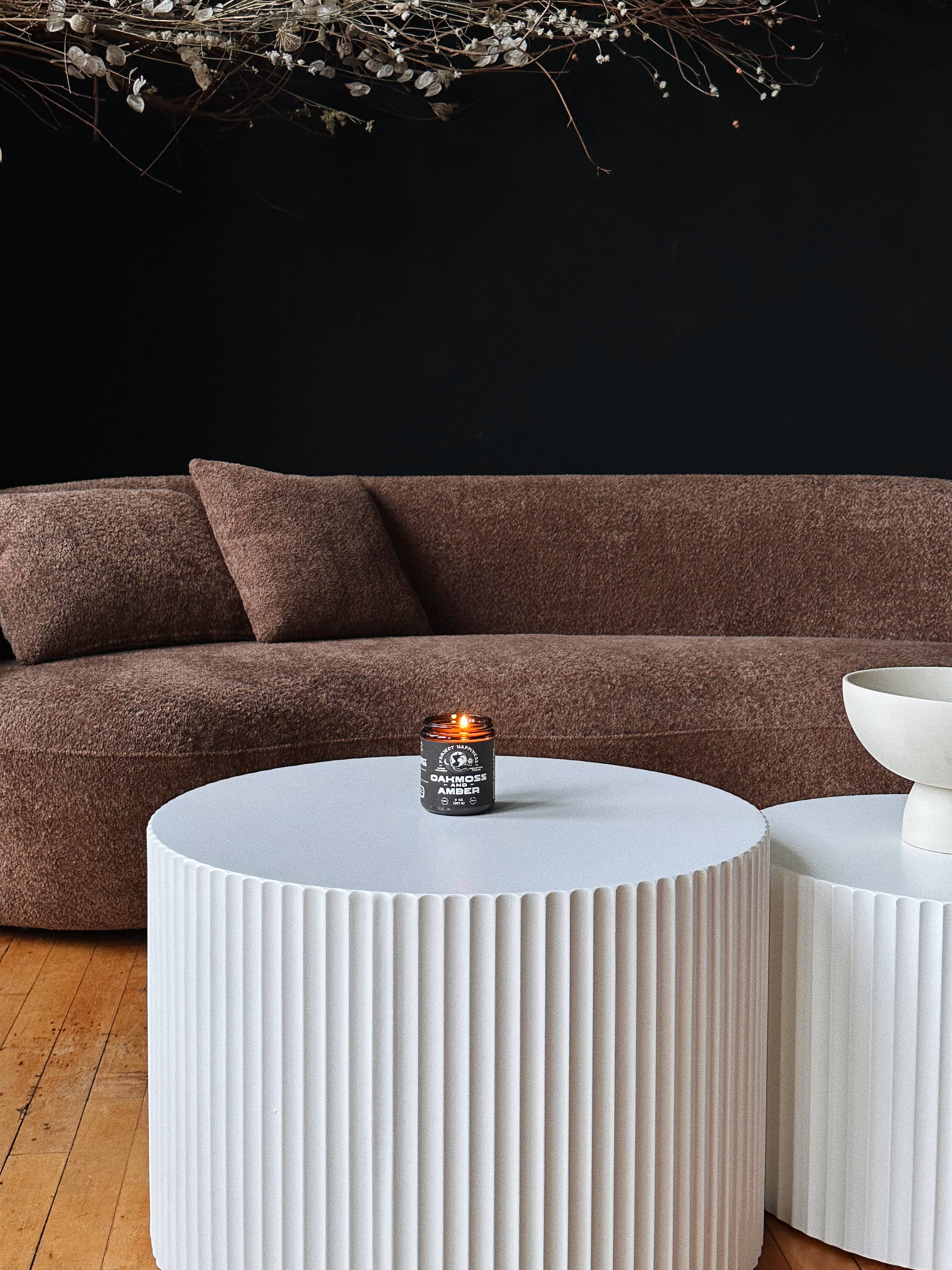 Project Happiness Candle Co. - Wholesale Jar/Filled Candle - Oakmoss and Amber Soy Candle - 8oz11