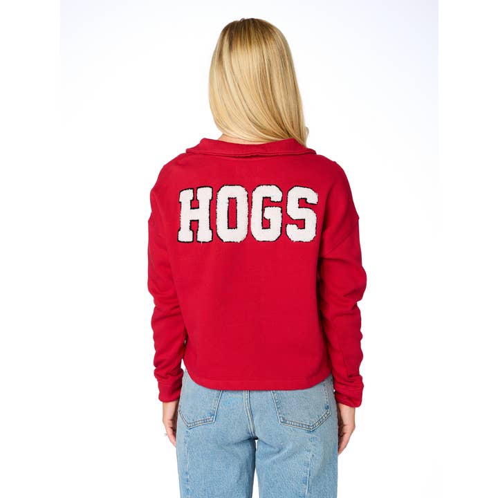 Pulôver The Hogs com gola em V por atacado de Stewart Simmons