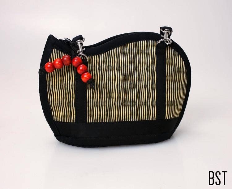 Baskets of Cambodia - Wholesale Crossbody Bag - Women's - Small Asymmetrical Kiri Wave Purse33