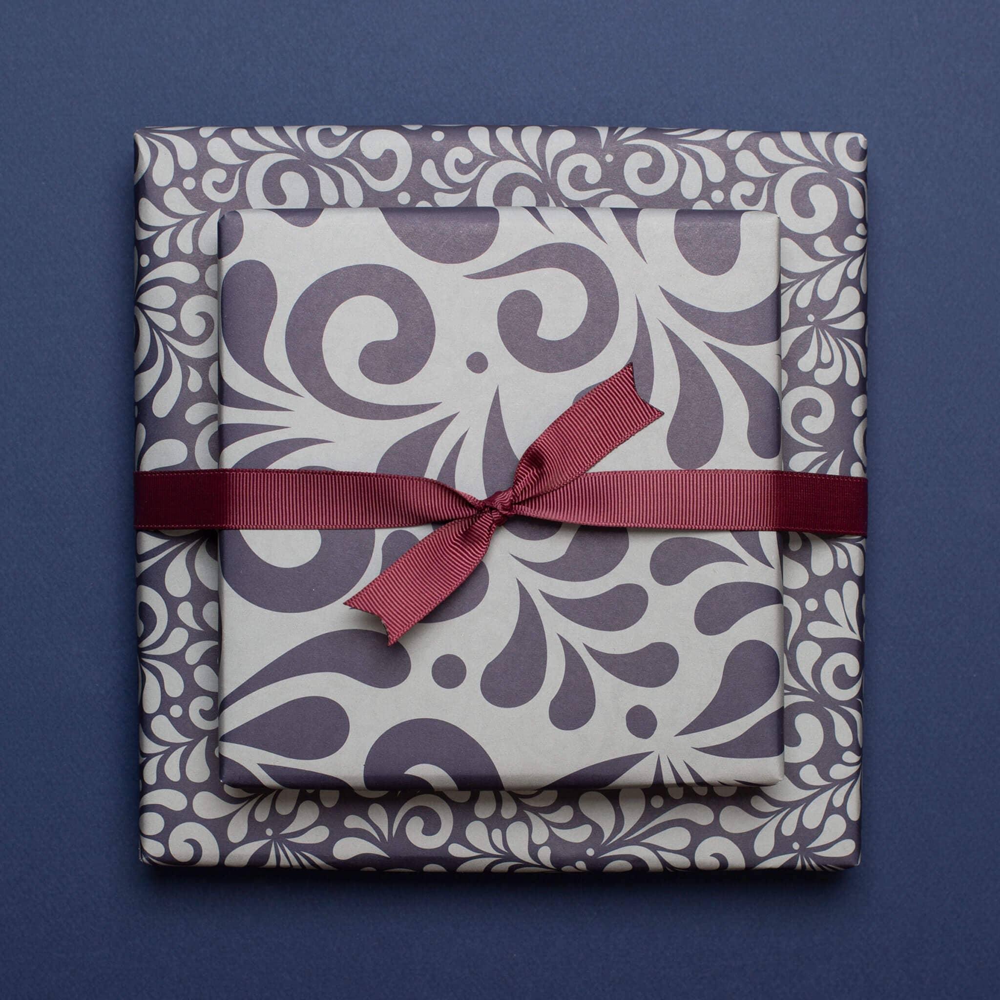 My Pretty Circus - Wholesale Flat Wrap - Bembel wrapping paper, grey-blue two-sided eco-paper2