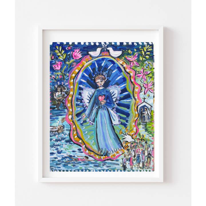 Maren Devine Art - Wholesale Art Print - Guardian Angel Print on Paper, "A Girl's Life"