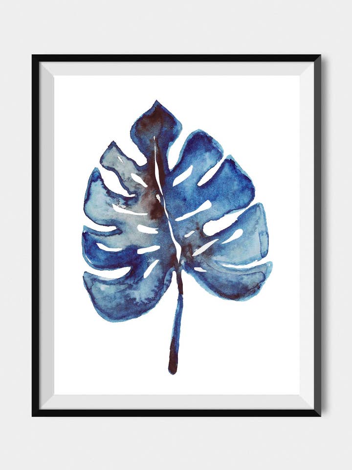 Monstera Blattdruck Aquarell für den Großhandel von DiviArts Studio