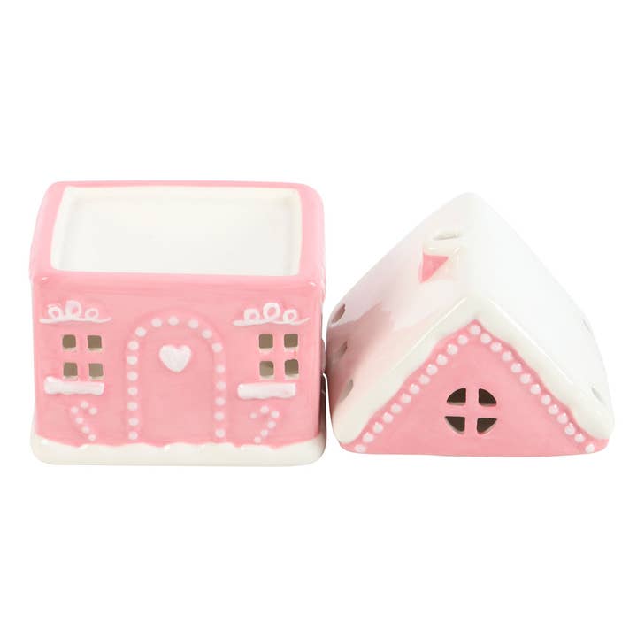 Something Different Wholesale - Wholesale Oil Warmer - Pink Gingerbread House Christmas Oil Burner5