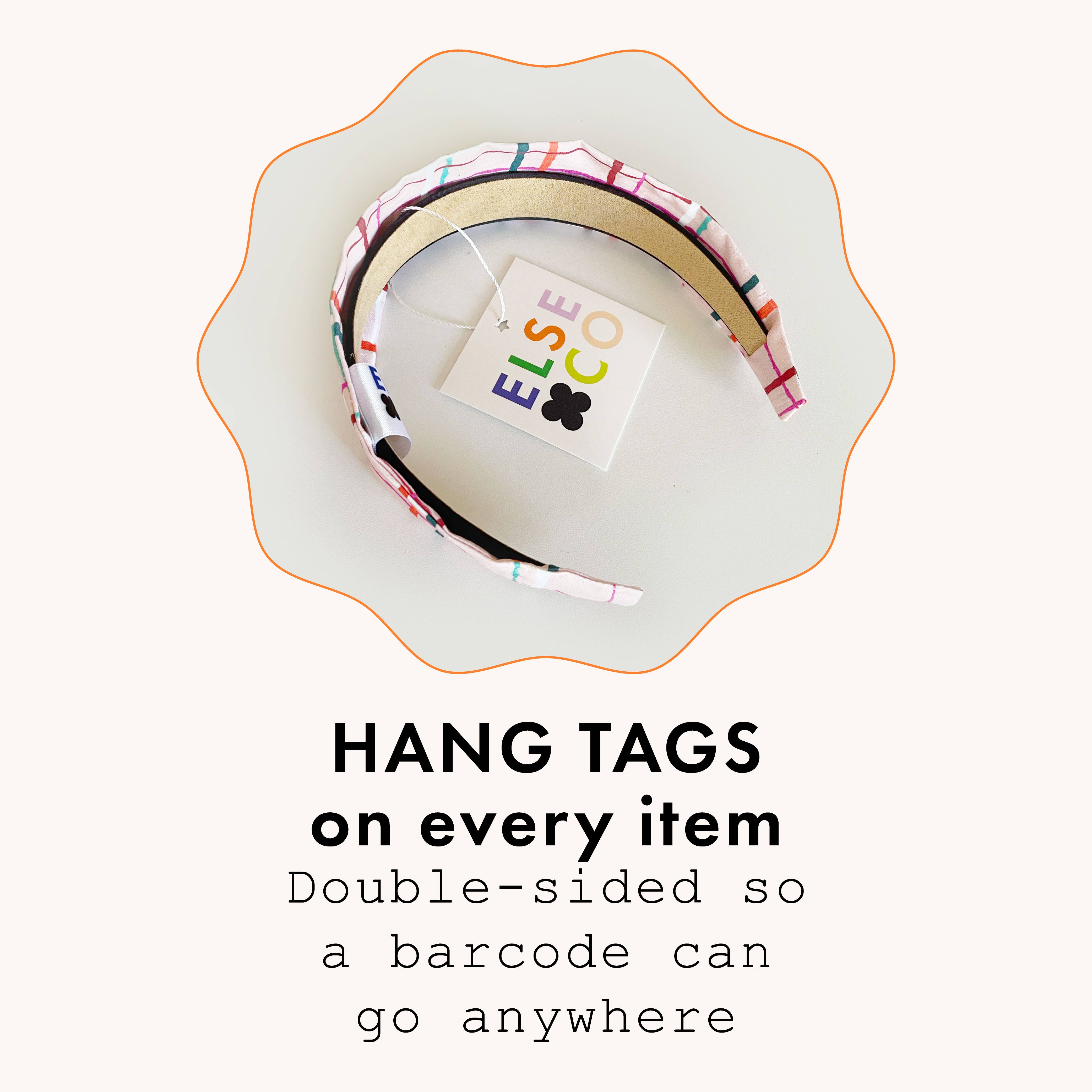 ELSE - Wholesale Fashion Headband - Women's - Gingham Plaid Headbands In Orange, Preppy Game Day Headbands3