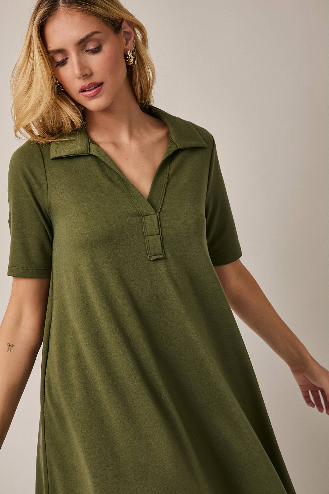 GILLI - Vente Robe – femme - Robe polo mini à manches mi-longues34