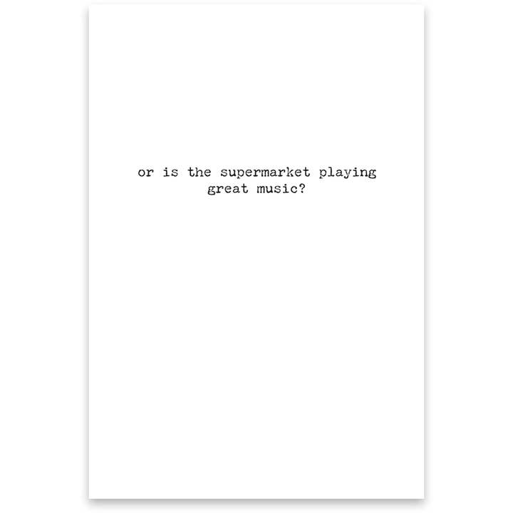 Primitives by Kathy - Wholesale Everyday Greeting Card - Supermarket Music Greeting Card