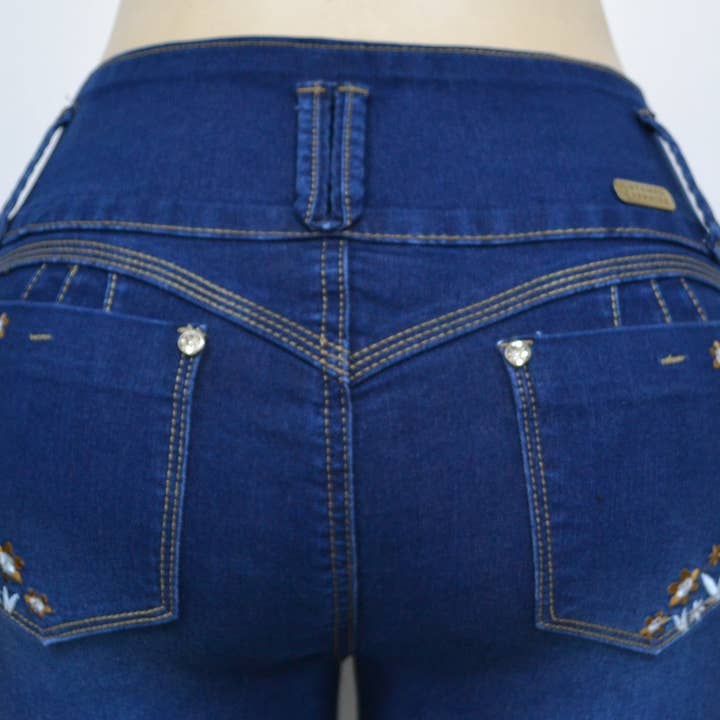 USC-F023 Sexy Bella Floret Levanta Bumbum Jeans Levante Cola por atacado de Untamed Sapphire Clothing LLC