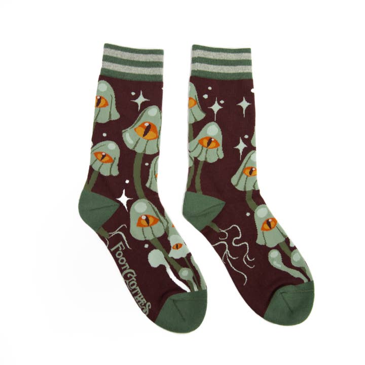 FootClothes LLC - Wholesale Socks - Unisex - Mystic Mushrooms Crew Socks3