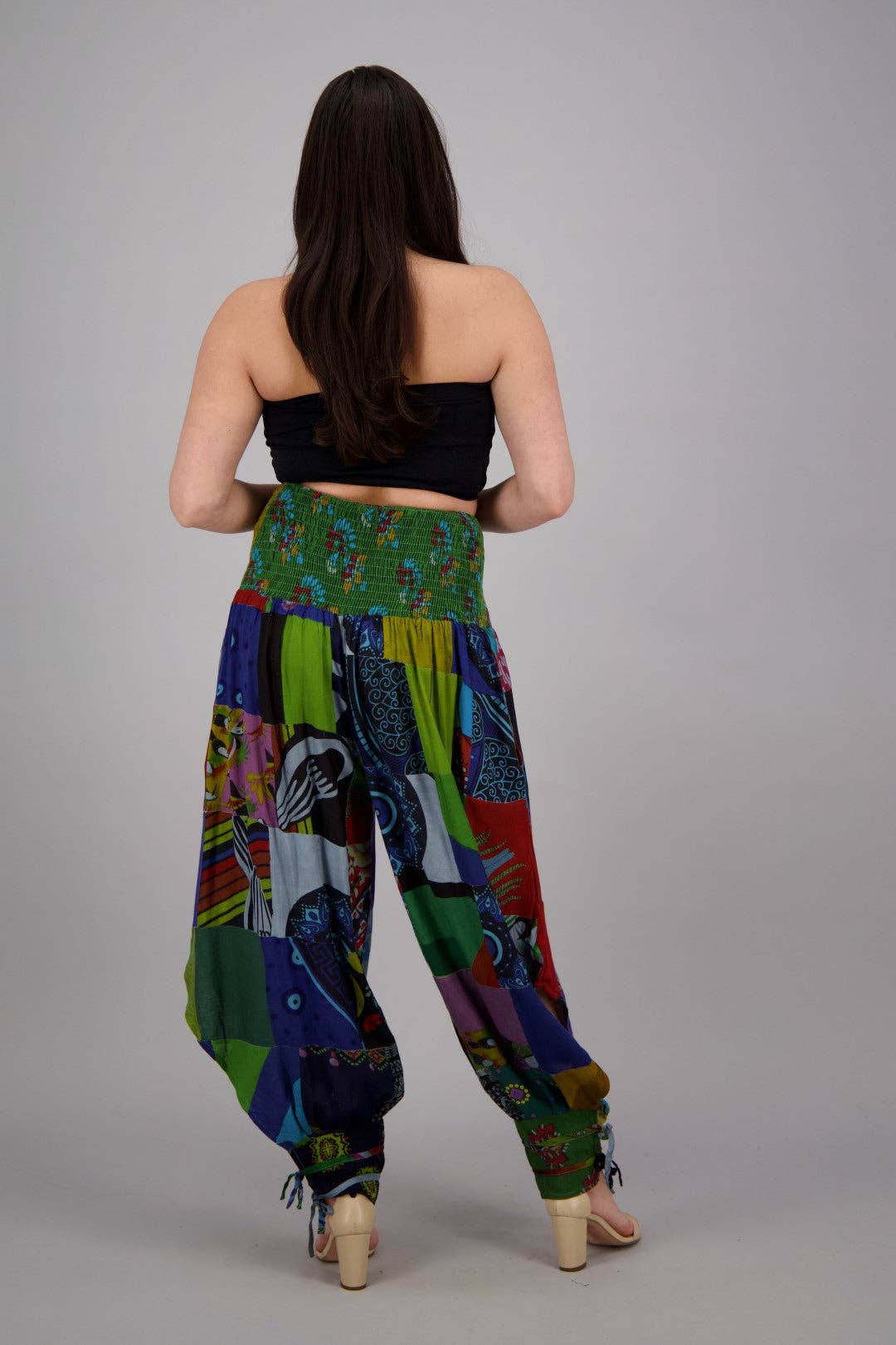 Colores surtidos Pantalones Harem Patchwork PAT-3291 de venta al por mayor en Faire11