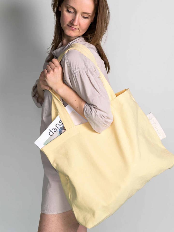 Rima Canvas Bag - Pastel Yellow for wholesale by Tintok