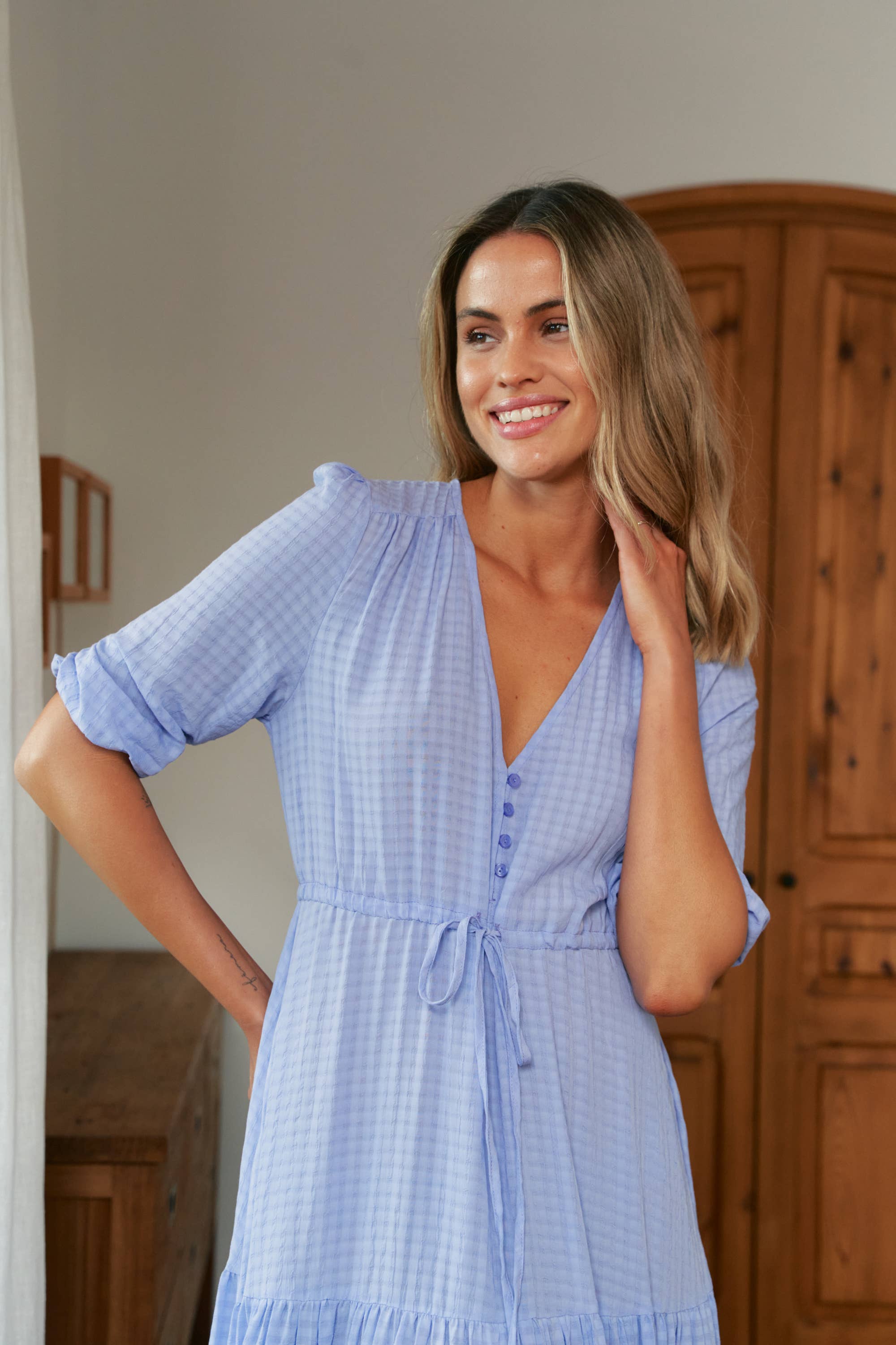 Jaase – wholesale Dress – Women's – DANICA CHECK TESSA MAXI DRESS7