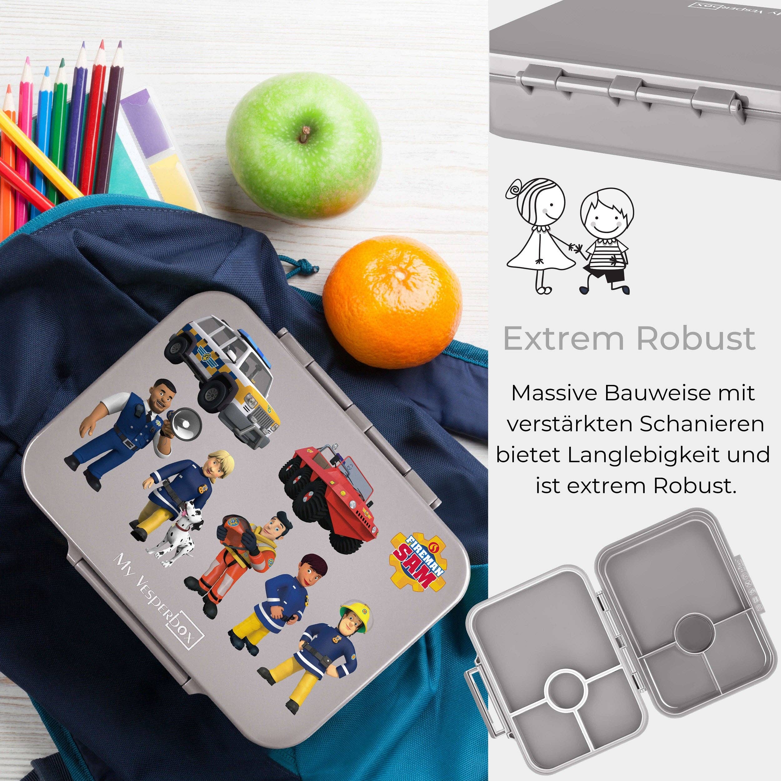 Myvesperbox - Vendita all'ingrosso Cestino/borsa pranzo - Bambini - La mia Vesperbox - Bia - Sam il pompiere V6 Team + Auto7