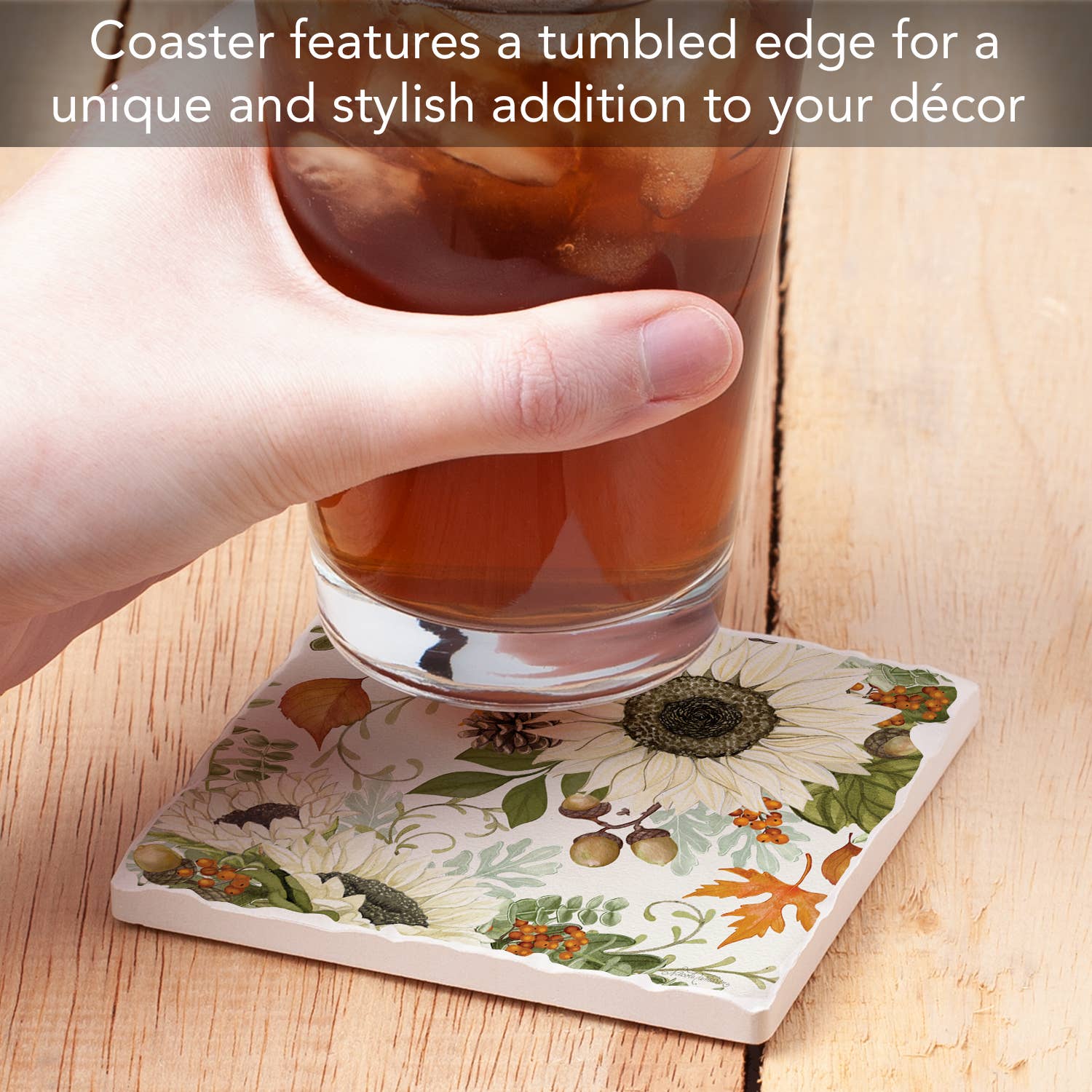 CounterArt/Highland Home/Thirstystone/CoasterStone - Venta al por mayor Posavasos - Posavasos con diseño de girasoles de Farmhouse4