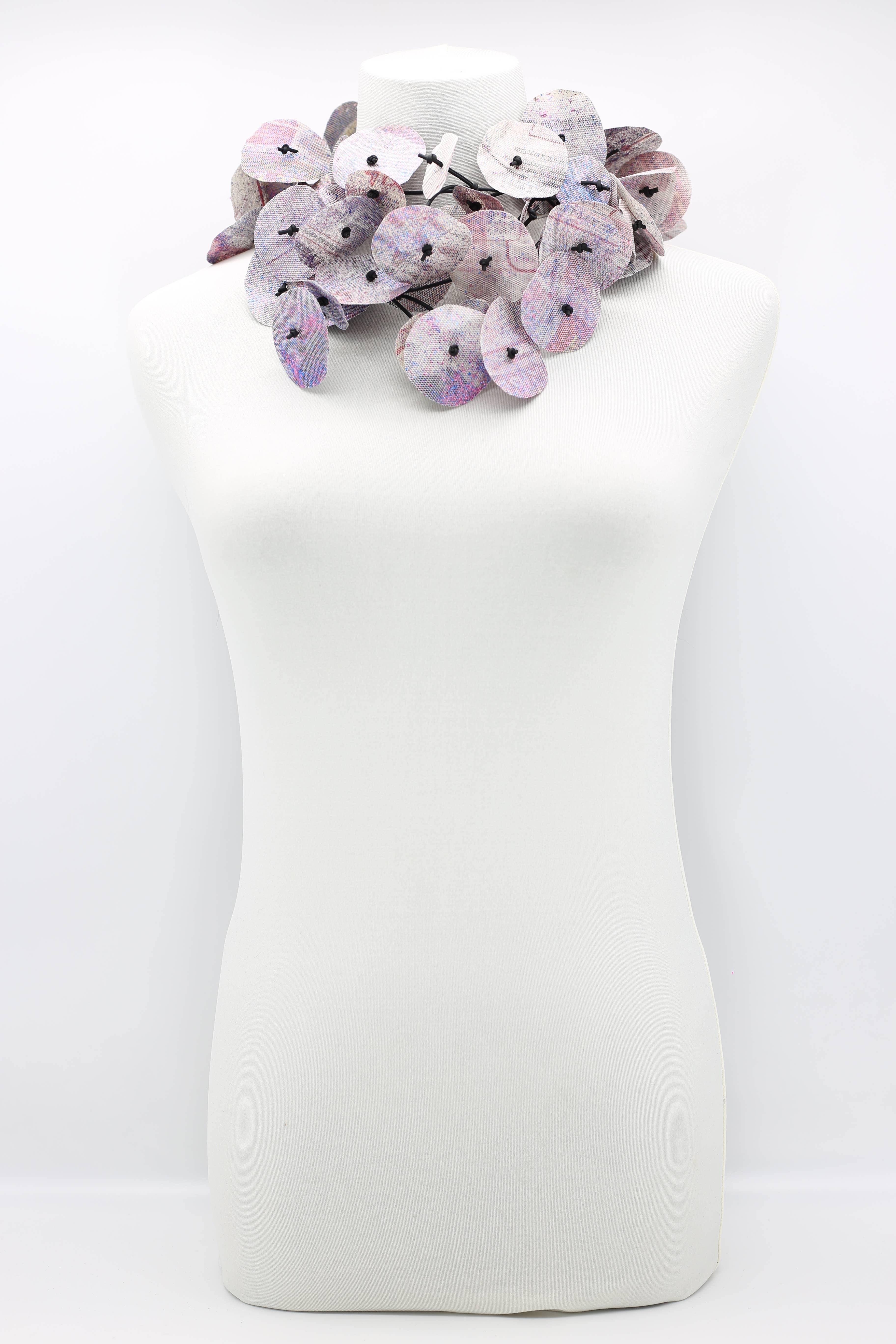Jianhui London - Wholesale Bib Necklace - Recycled Paper Orchids Necklace3