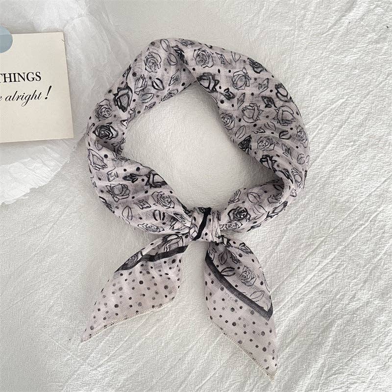 pinkblu02 – wholesale Halsduk - Dam – Sommar Dammode Bomull Linne Blommig Sjal13