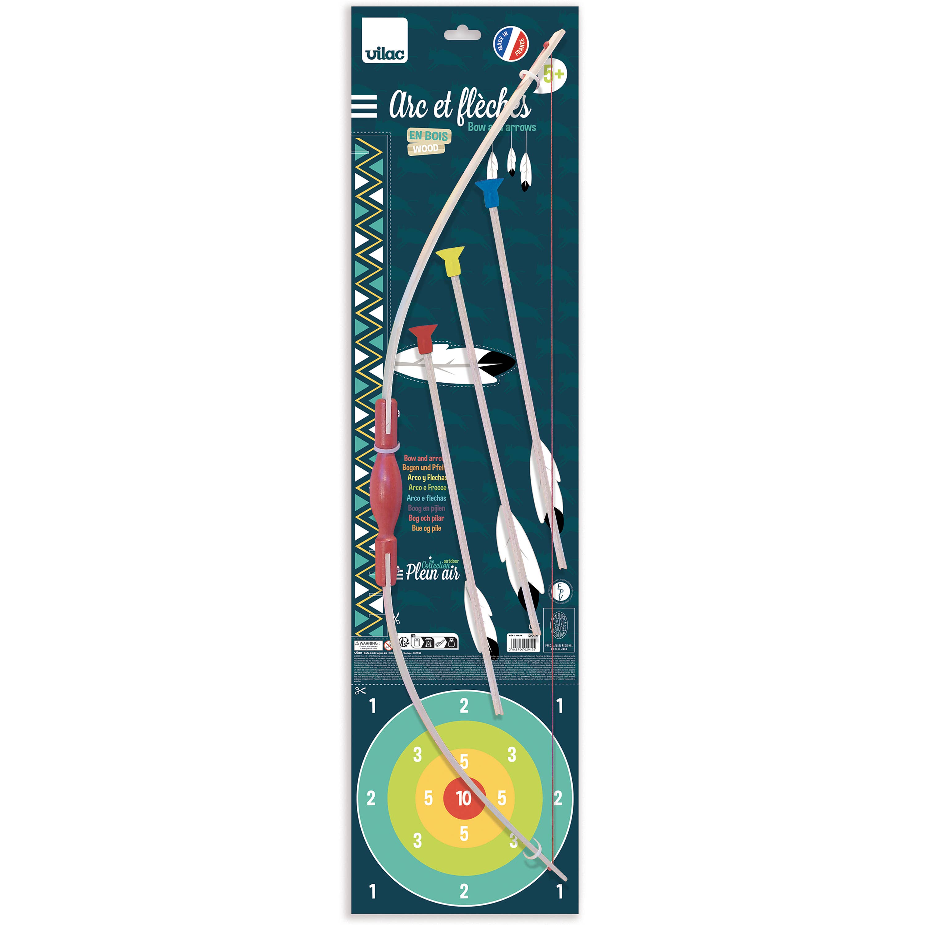 Hippychick - Wholesale Sporting Game - Kids & Baby - Vilac Large Bow and 3 Arrows – Kids Archery Play Set1