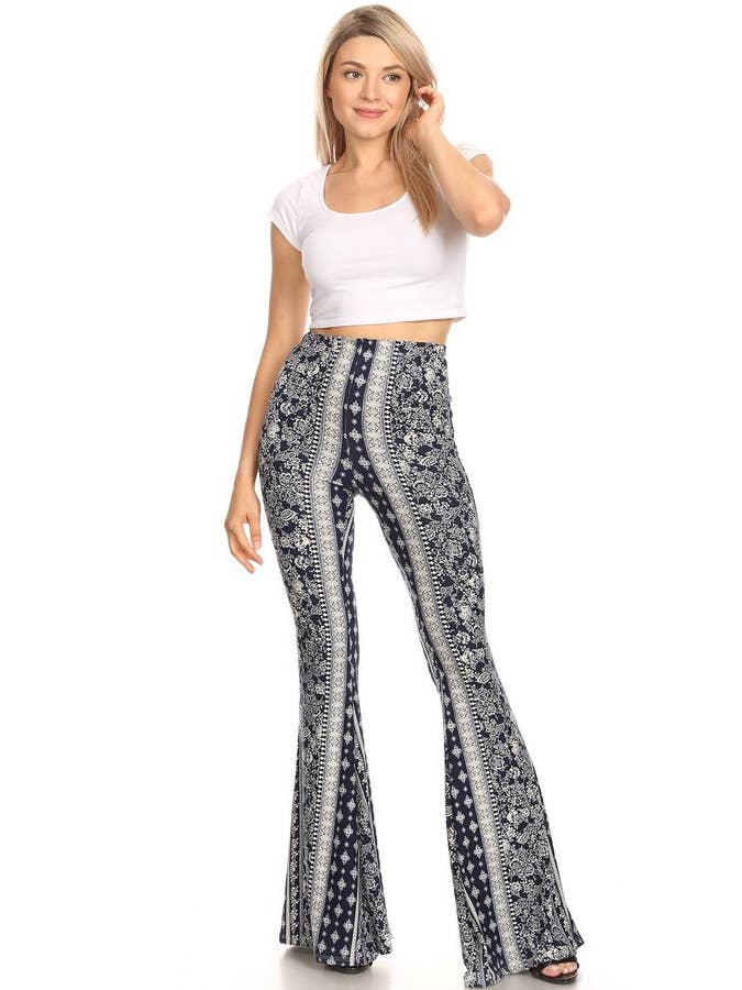 VIBE Apparel Co - Wholesale Pants – Women's - Aztec Wide Leg Flare Pant14