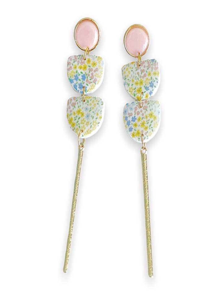 HANDCRAFTED - Floral Fresh Polymer Clay Earring for wholesale by Cherry Casa