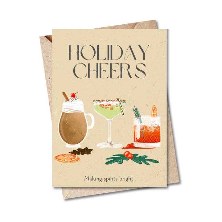 Feiertags-Cocktailkarte — Weihnachtsstimmung, die die Stimmung zum Strahlen bringt für den Großhandel von Studio Bugs