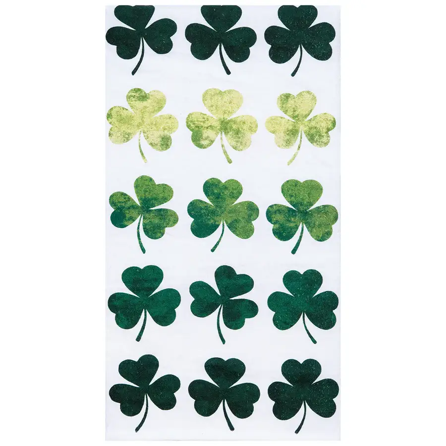 C&F Home - Wholesale Tea Towel - St. Patrick's Day Watercolor Clover Kitchen Towel0