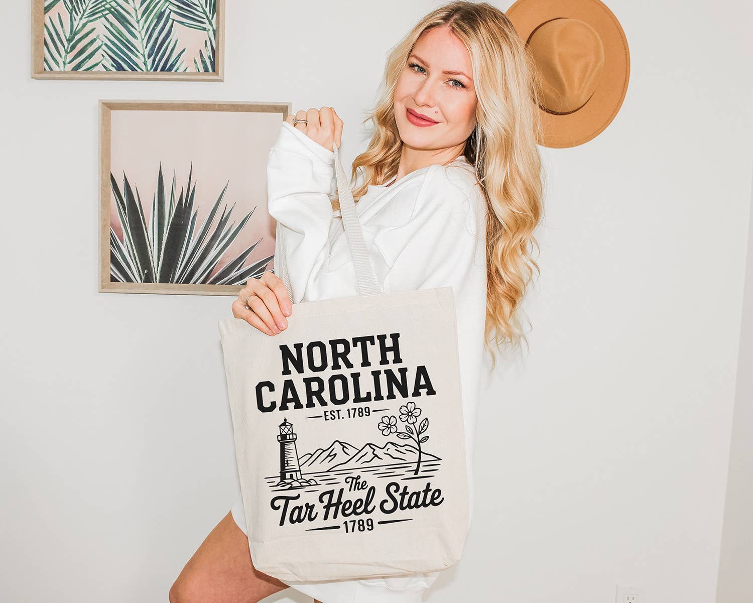 Lucky Luna Apparel - Wholesale Tote Bag - Women's - Tar Heel State North Carolina Tote Bag3