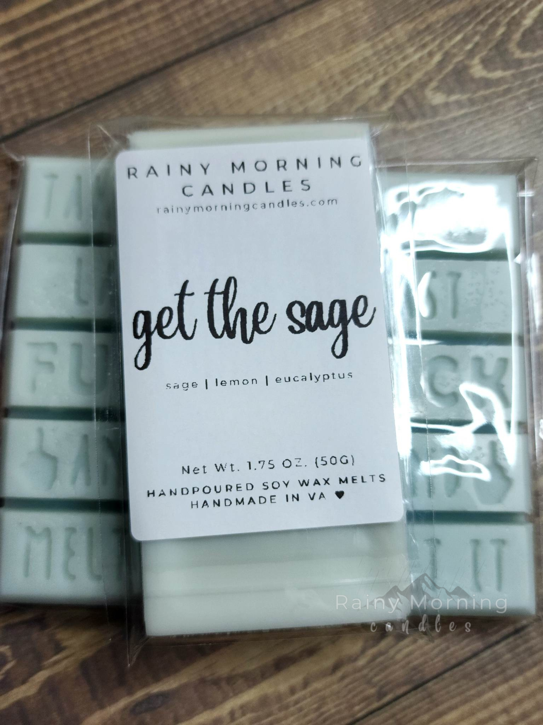 Rainy Morning Candles - Wholesale Wax Melt - Get The Sage! | Wild Sage | Take My Last F! Wax Melts2