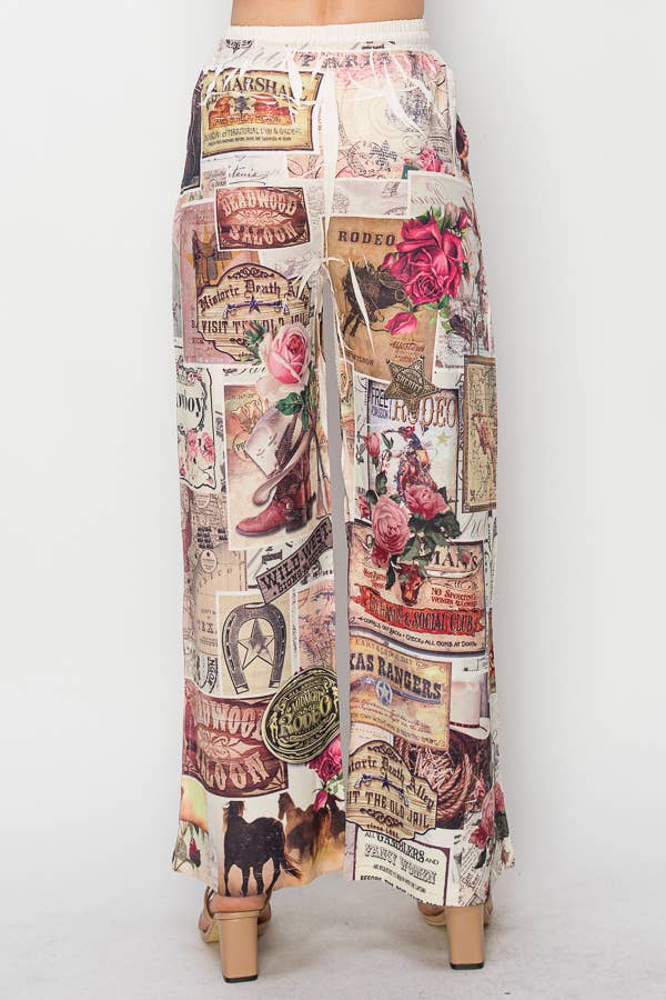 ROSA OVEST Pantaloni in Pizzo Patchwork Rilassati con Coulisse Elastica - 4703 BG/ROSEWEST in vendita all'ingrosso su Faire3