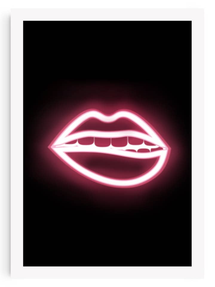 NEON LIPS - Poster artistico di alta qualità per la vendita all'ingrosso da parte di nordhaus
