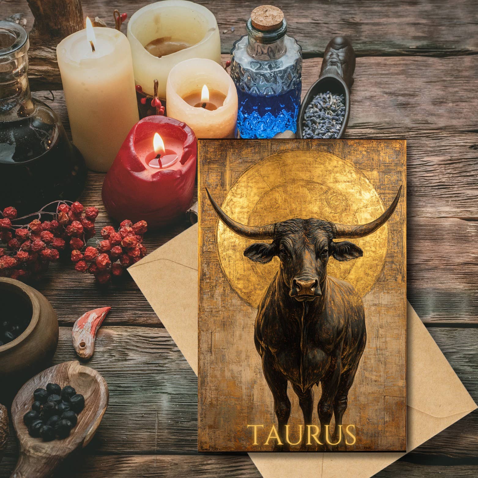 Ye Curiosity Shoppe - Wholesale Everyday Greeting Card - Gilded Zodiac Greeting Cards3