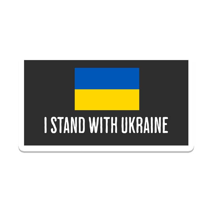 Stand with Ukraine | Politics | Waterproof Bumper Sticker for wholesale by SlapPolitics Stickers