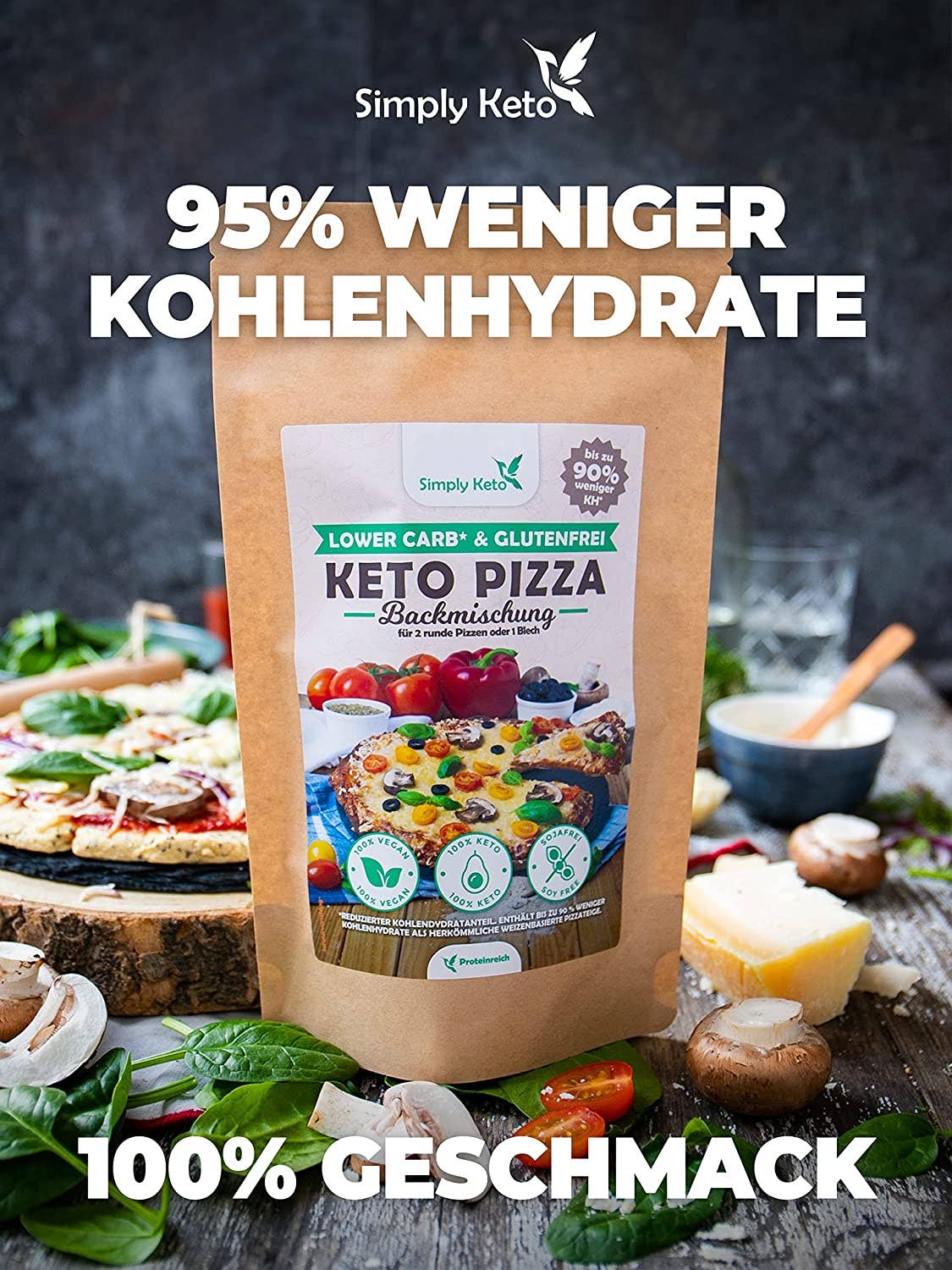 Simply Keto - Vendita all'ingrosso Preparati per pane - Mix per pizza keto a basso contenuto di carboidrati6