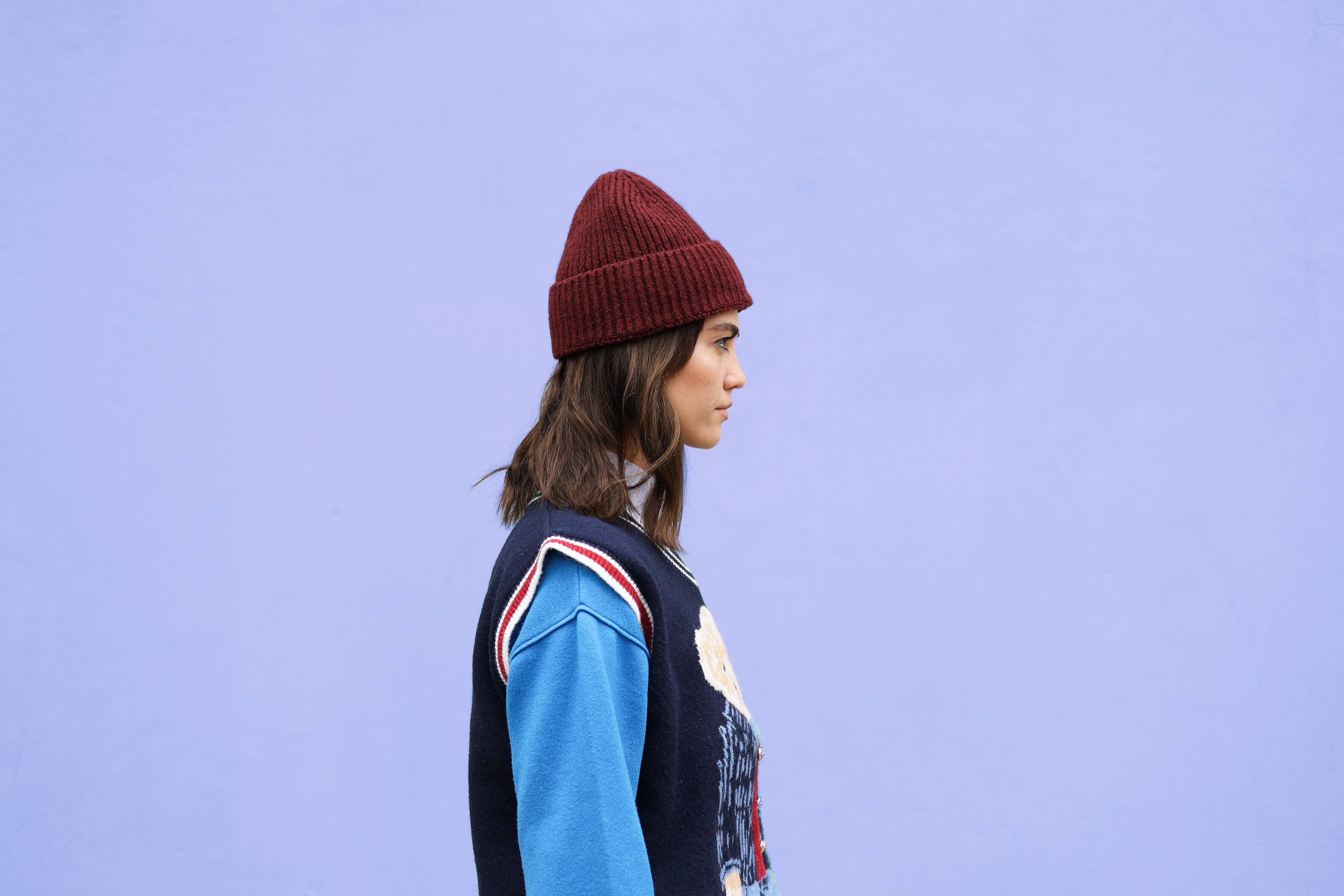 KLUE - Wholesale Beanie - Dames - Klue zachte muts | bordeaux1
