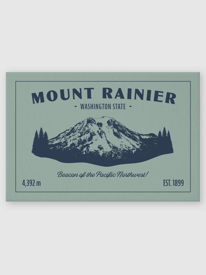 Mount Rainier Vintage Postcard for wholesale by Pike Street Press