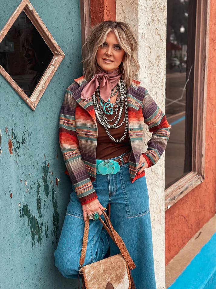 Maria Blazer - Navajo Purple for wholesale by Silverado Apparel