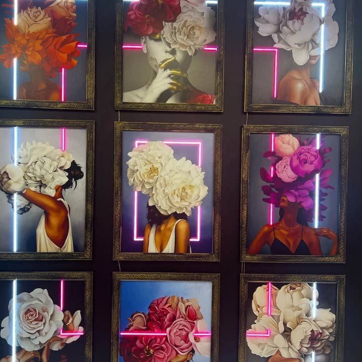 CityNeon - Wholesale Neon Sign - Neon Flower Painting Art - Flower Boutique Decor, Gallery Accent Walls, Statement Wall Arts9