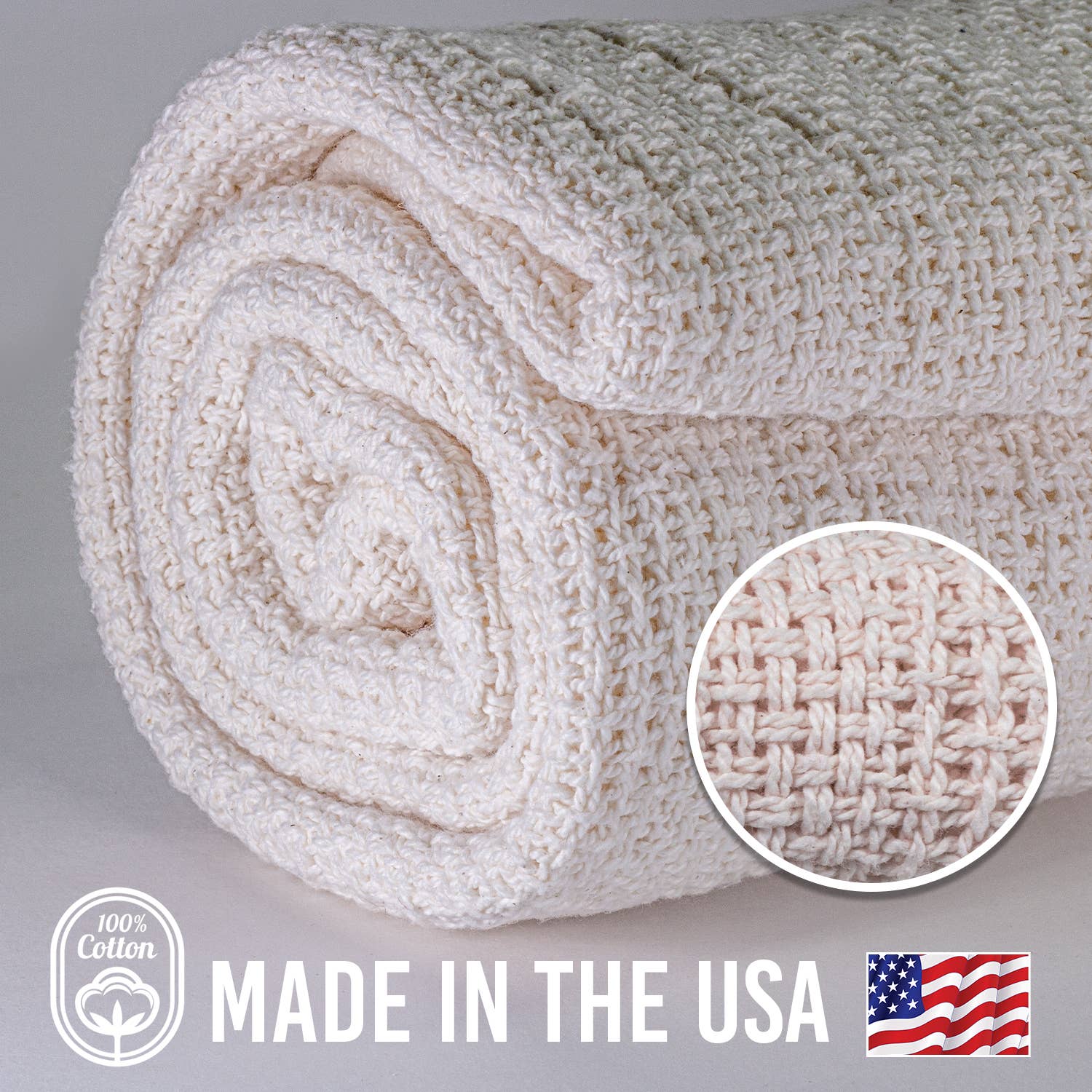 Country Cottons - Wholesale Throw Blanket - 100% Cotton Utility Blanket – 60″x48″5