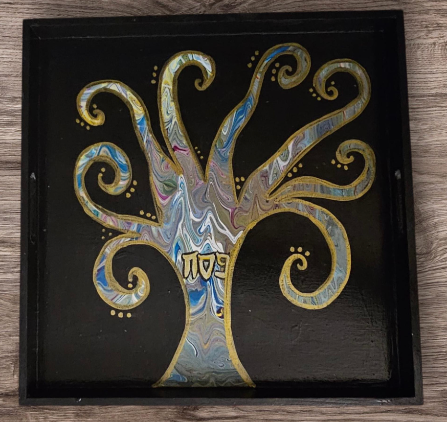 Eclectic Judaica - Wholesale Decorative Plate/Dish/Bowl - Tree of Life Hand Painted Passover Seder Plate5