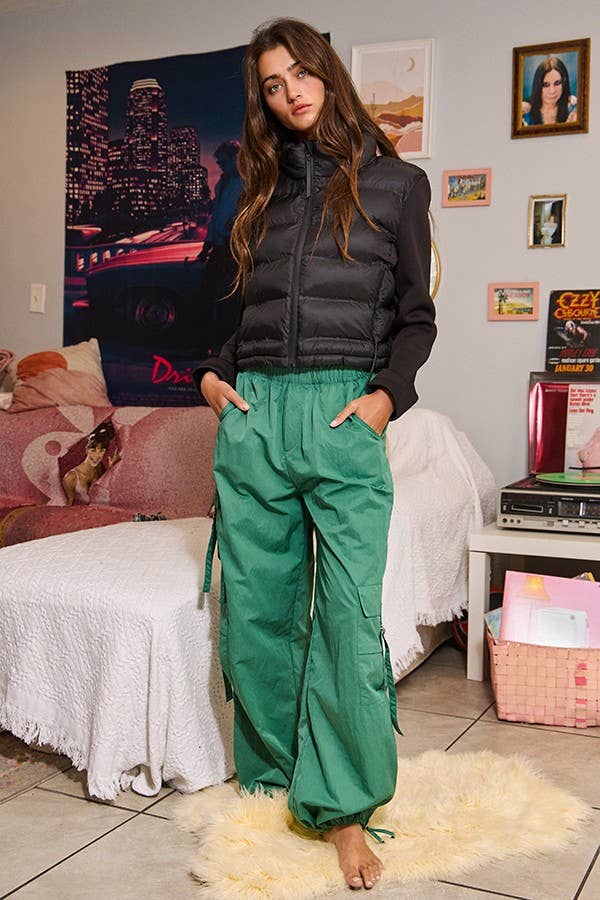 BUCKETLIST INC - Wholesale Pants - Women's - IP5295 Solid Jogger Cargo Pants2