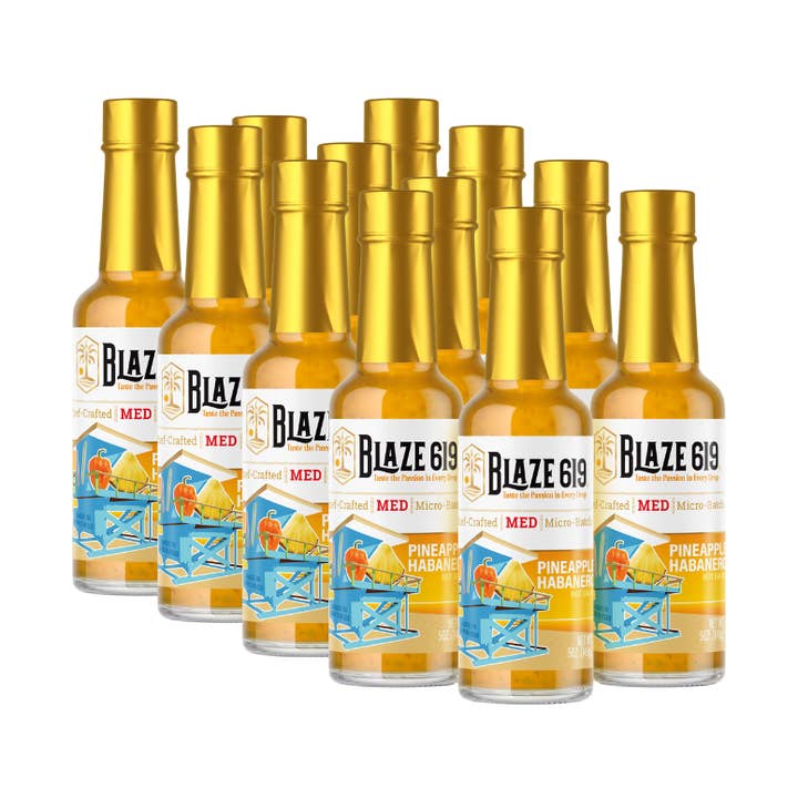 BLAZE 619 Ananas Habanero varm sås - 5 oz - Fodral med 12 för wholesale av Blaze 619