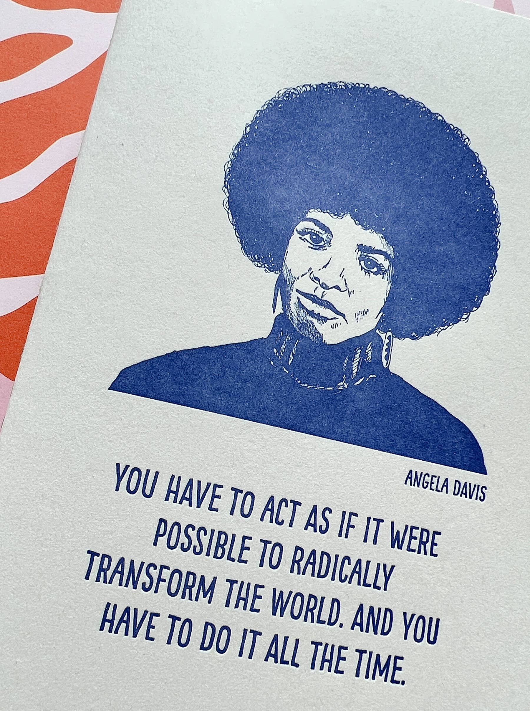 Blackbird Letterpress - Wholesale Notebook - Angela Davis letterpress notebook3
