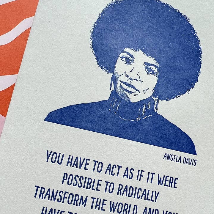 Blackbird Letterpress - Wholesale Notebook - Angela Davis letterpress notebook3