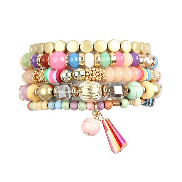 Love and Repeat - Wholesale Beaded Bracelet - MULTIBEADS STRETCH BRACELET