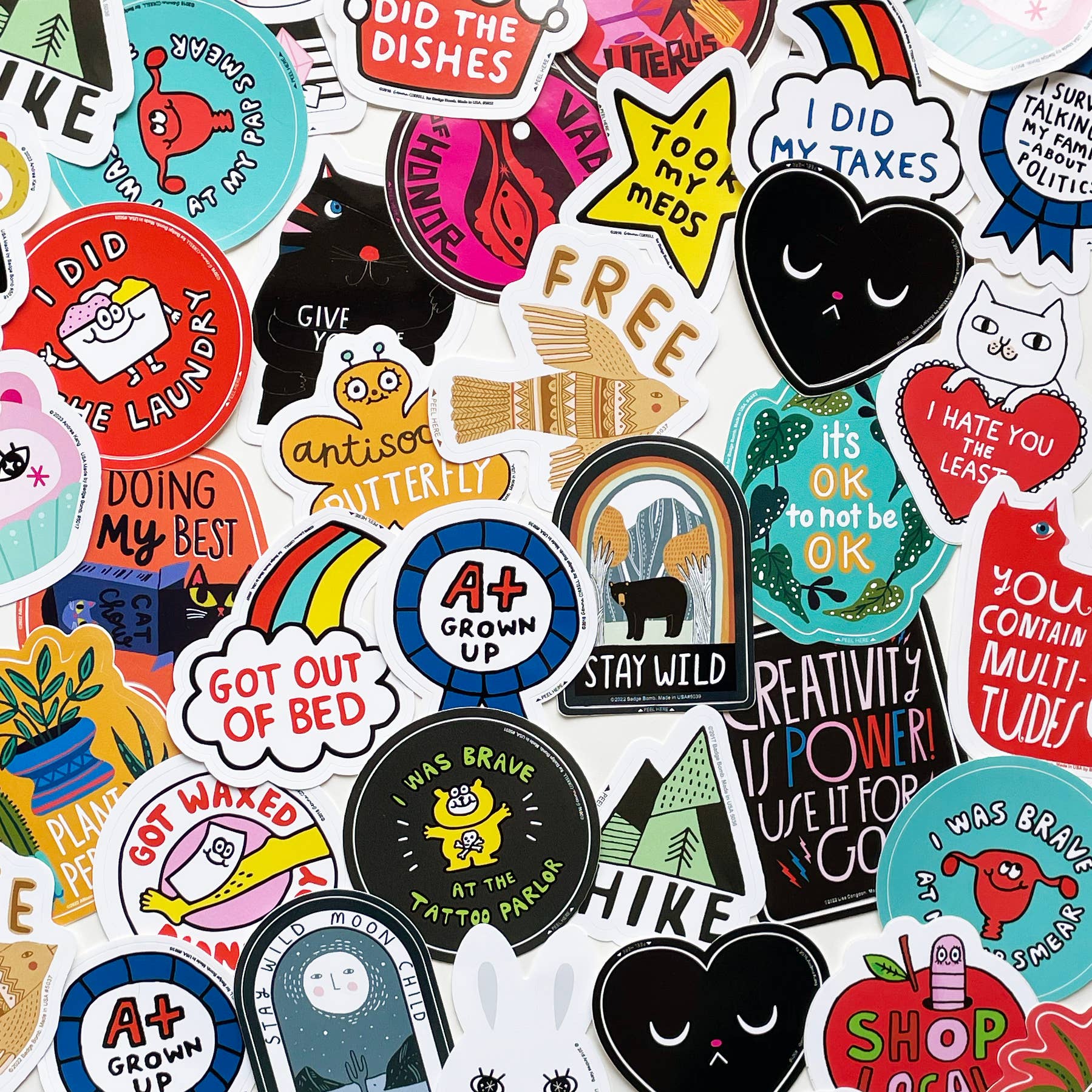 Badge Bomb - Vente Autocollant - Gemma Correll - Autocollant pour chat Go Away2
