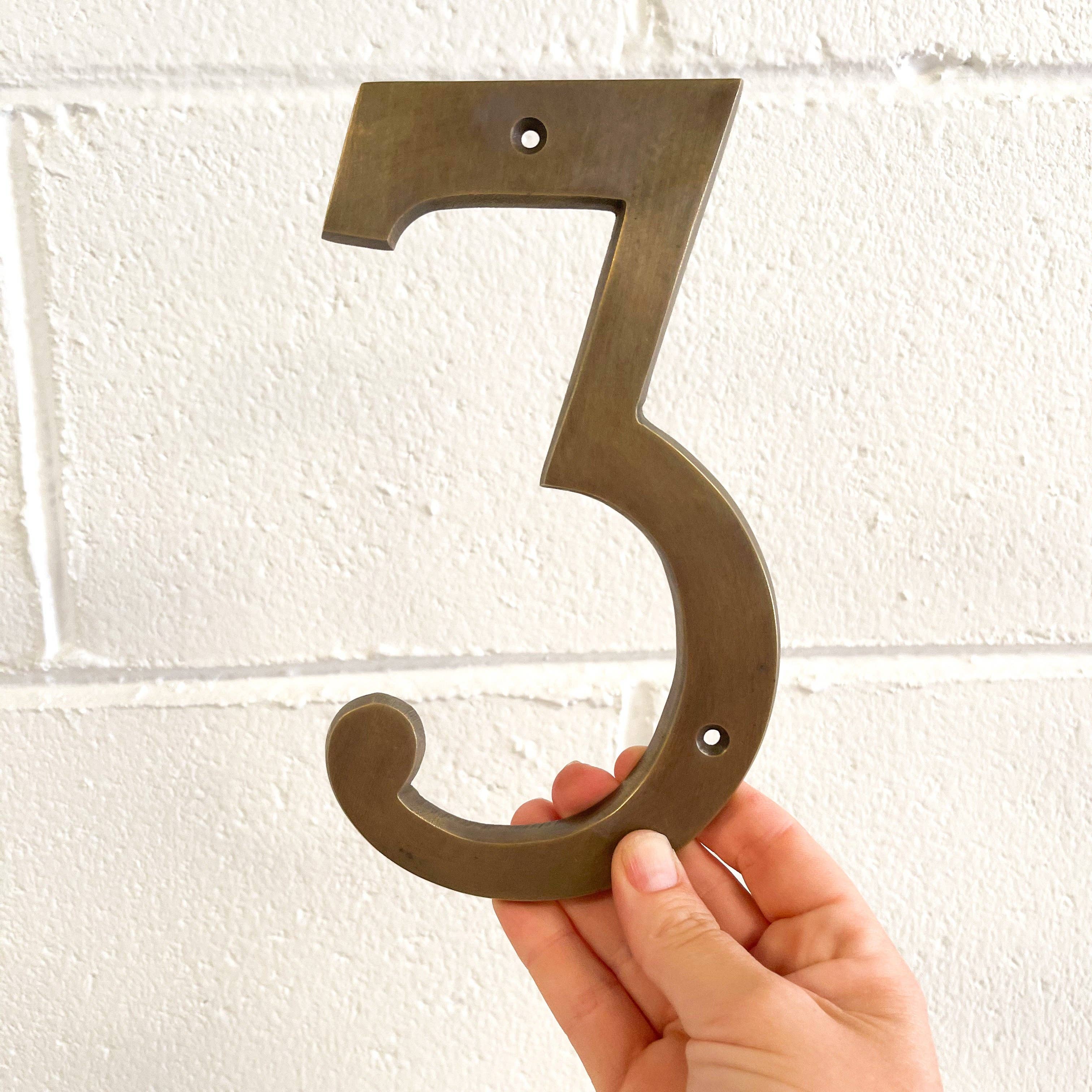 Ocean Luxe - Wholesale Wall Accent - Large Brass House Numbers6