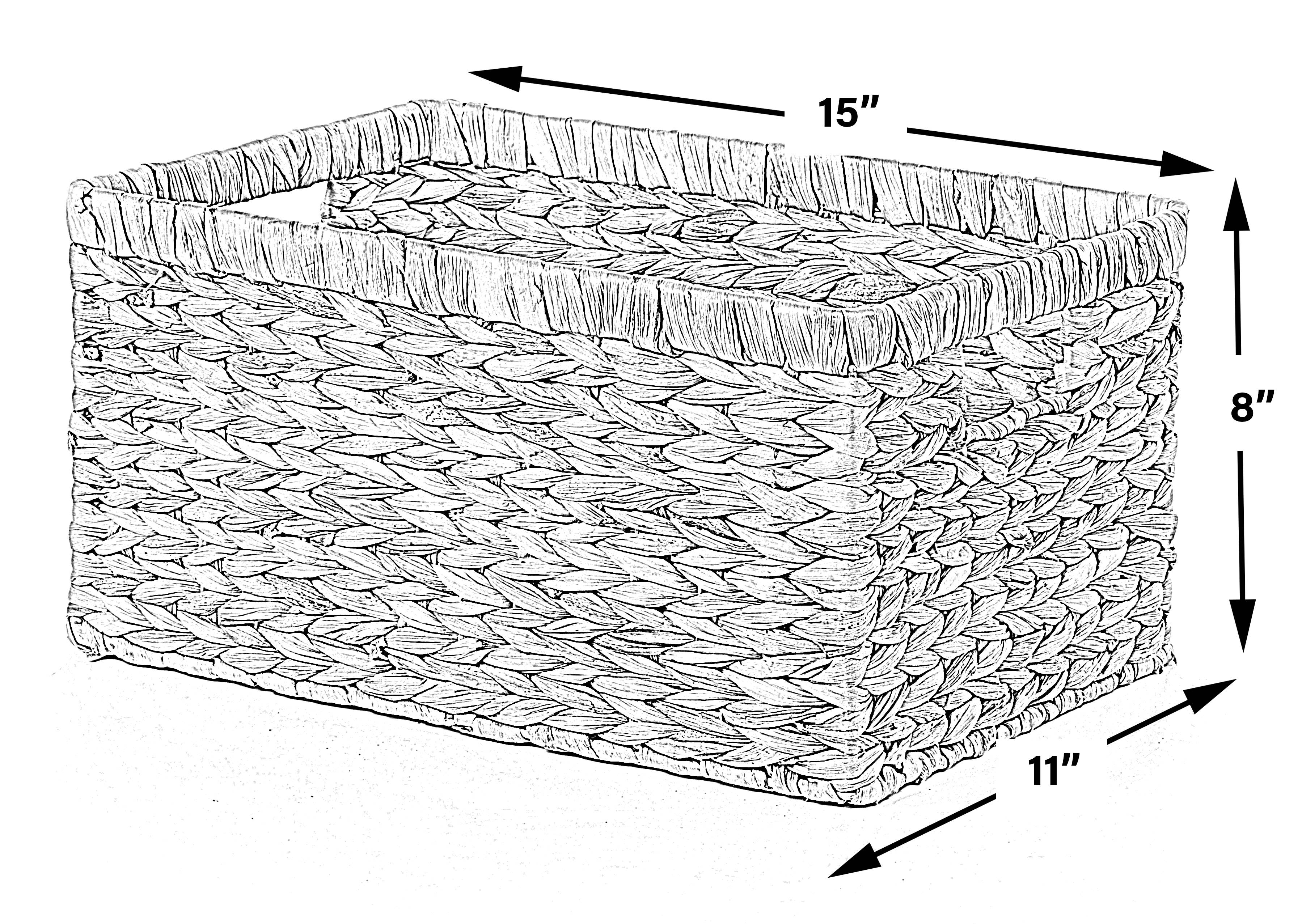 Quickway Imports – wholesale Korg – Naturligt vävt vatten hyacint flätade förvaring bin korg8